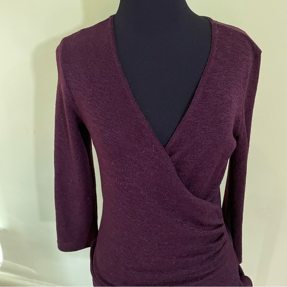 VINTAGE Y2K AMY BYER MAROON WRAP SIDE TIE TOP SIZE LARGE - Picture 5 of 9